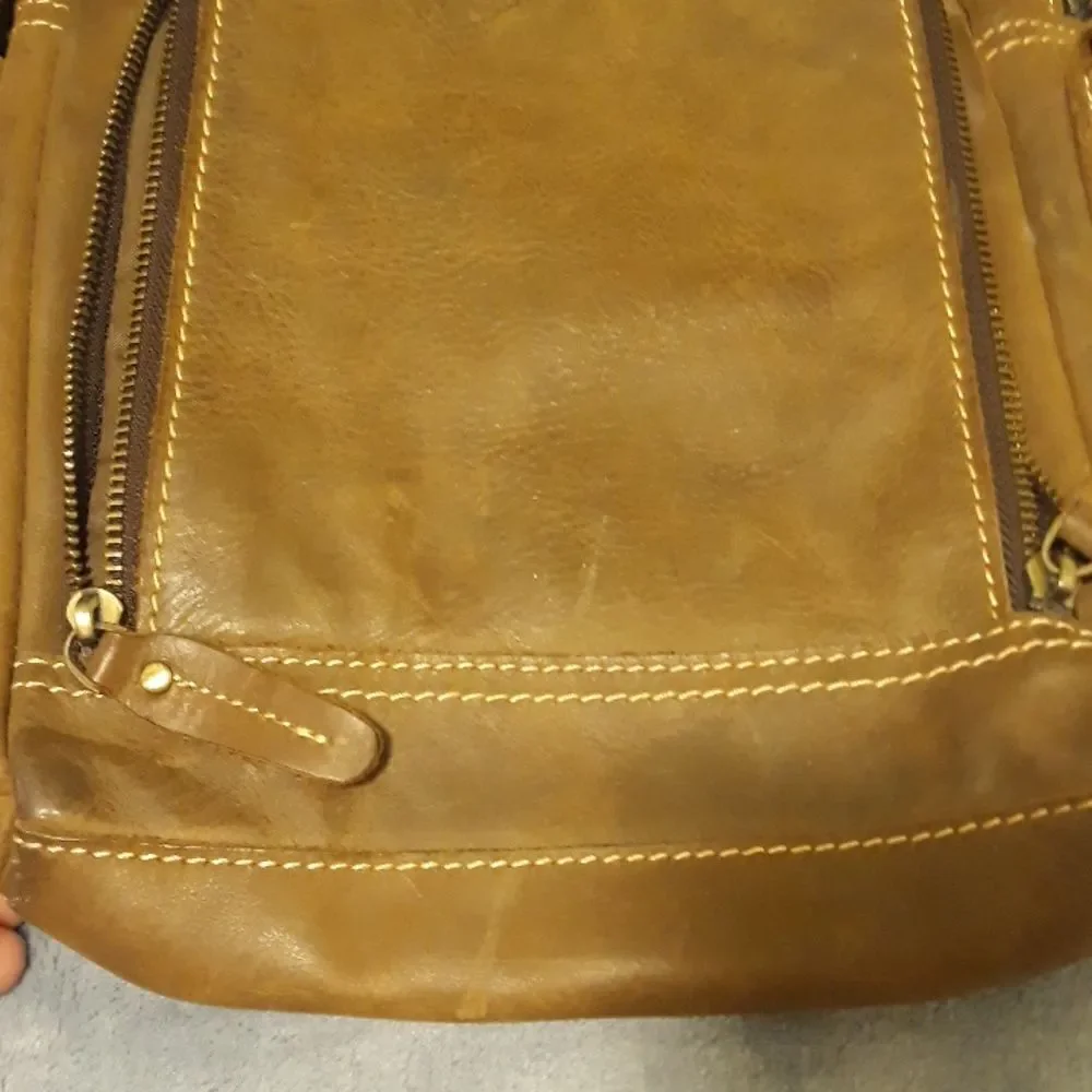 Tiding leather crossbody bag brown - Picture 7 of 8